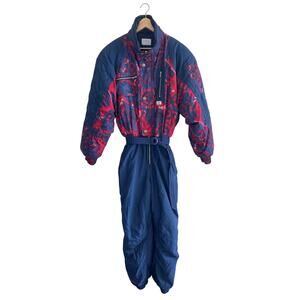 VINTAGE | 90’s Etirel Abstract Bright Pattern Snow Ski Suit